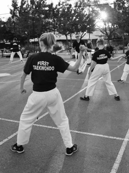 Wynn Vale Taekwondo student kicking technique
