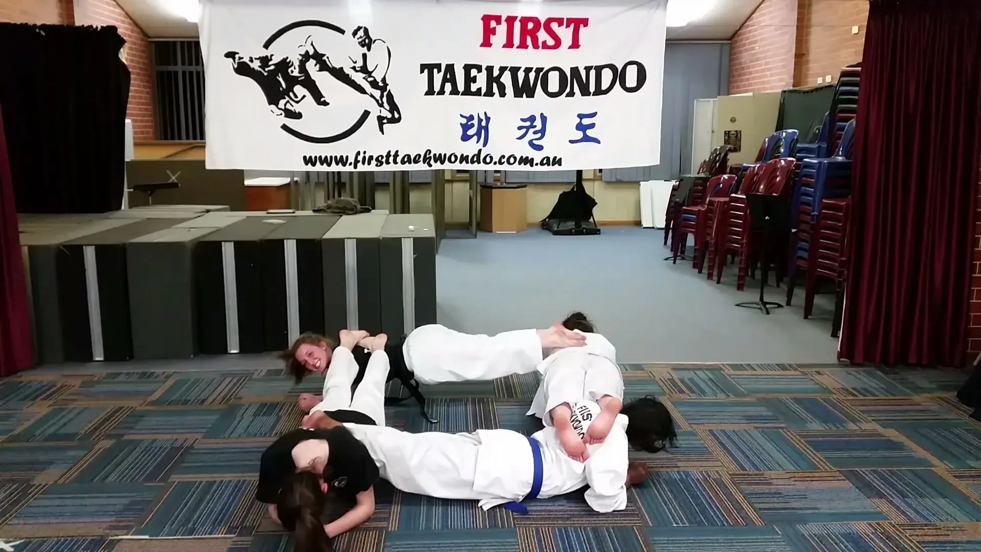 Ingle Farm Taekwondo student form practice