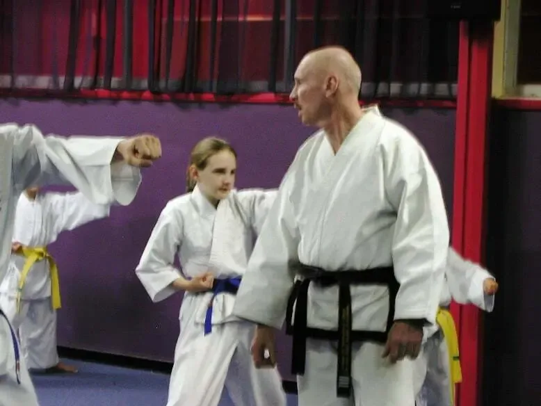 Chief Instructor John O'Brien demonstrating Taekwondo techniques