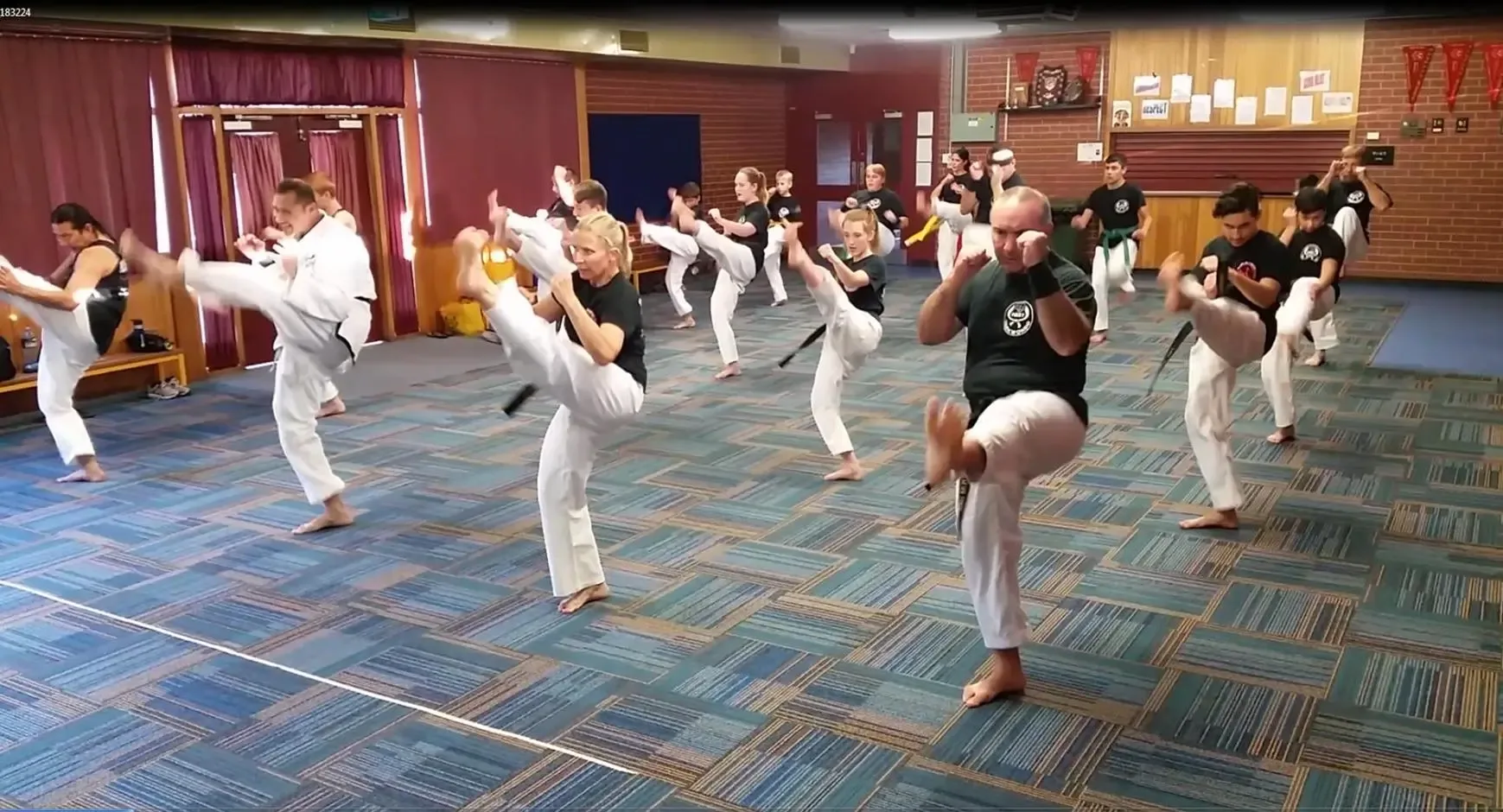 Ingle Farm Taekwondo students in gym