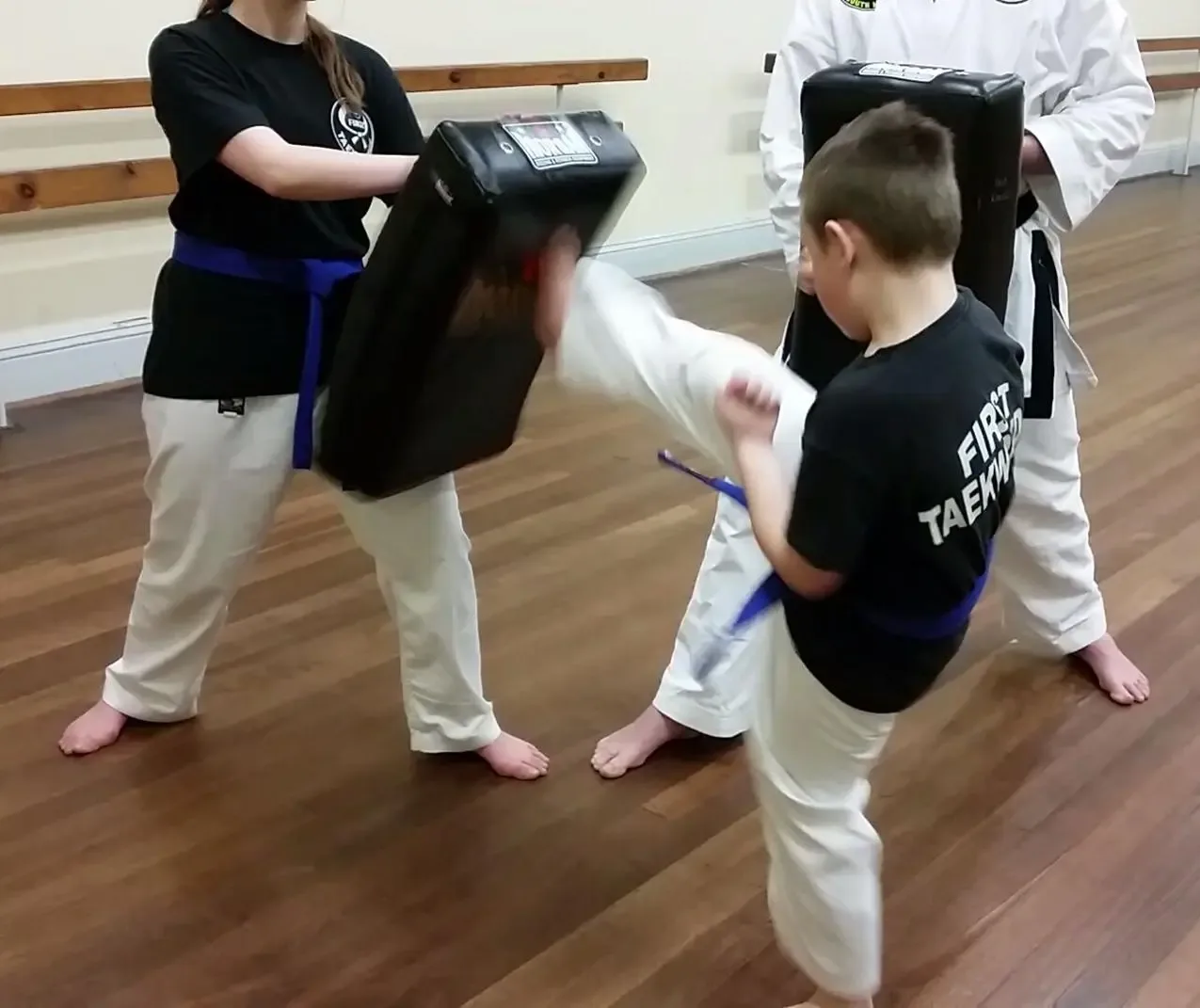 Tea Tree Gully Taekwondo students in Institute Hall