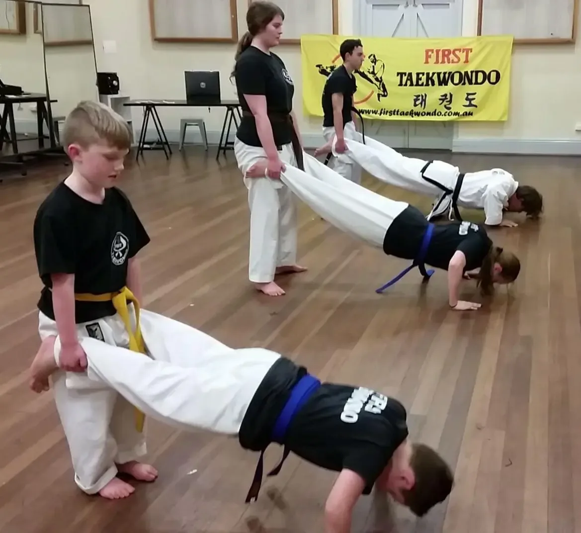 Tea Tree Gully Taekwondo group drills