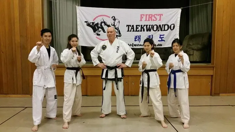 South Plympton Taekwondo stance and punch practice