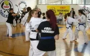 Children Taekwondo group exercise